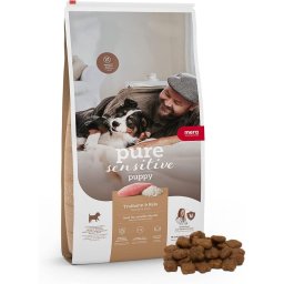 Hrană căței sensibili curcan orez digestie ușoară MERA Pure Puppy 12,5 kg