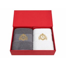 Set prosoape brodate de lux – Hotel Supplier Monogramă Imperială -700g/mp
