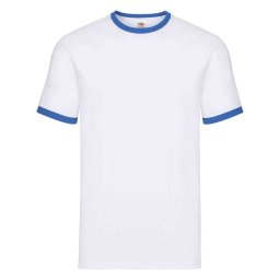 White T-shirt Ringer Fruit of the Loom