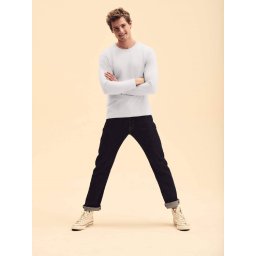 White Men's T-shirt Original Sleeve Fruit of the Loom