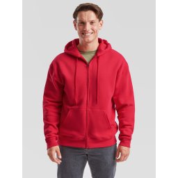 Red Men's Hoodie Premium Fruit of the Loom