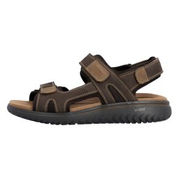 Sandale barbati, Rieker, 26450-26-Maro, casual, piele naturala, cu talpa groasa, maro (Marime: 43)