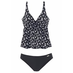 LASCANA Costum de baie Tankini gri metalic