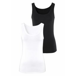 VIVANCE Top negru / alb natural