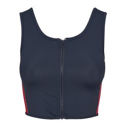 Urban Classics Top bleumarin / roși aprins / alb