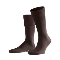 FALKE Șosete 'Airport' ciocolatiu / alb