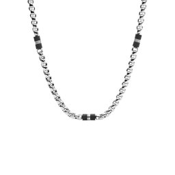 FOSSIL Lanțuri 'JF03314040' negru / argintiu