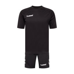 Hummel Costum de trening negru / alb