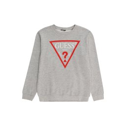 GUESS Bluză de molton gri amestecat / roșu / alb