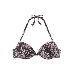 LASCANA Sutien costum de baie maro / roz pal / negru / alb