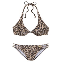 Bruno Banani Costum de baie două piese ecru / nisipiu / maro / negru