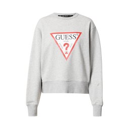 GUESS Bluză de molton gri deschis / roșu / alb