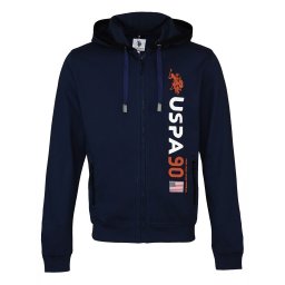 U.S. POLO ASSN. Hanorac albastru închis / roșu / alb