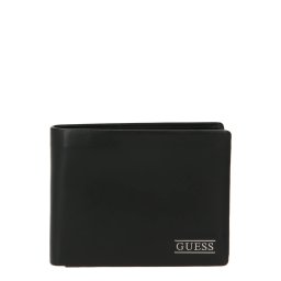 GUESS Portofel 'New Boston' negru / argintiu