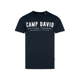 CAMP DAVID Tricou bleumarin / alb
