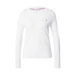 TOMMY HILFIGER Pulover alb coajă de ou