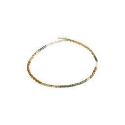 Pilgrim Brățară 'Alison' maro cămilă / auriu / verde / alb perlat