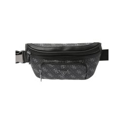 GUESS Borsetă 'MILANO SMART COMPACT BUM BAG' gri deschis / negru