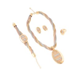 SOHI Set de bijuterii 'Sanjeev' auriu / argintiu