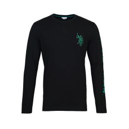 U.S. POLO ASSN. Tricou verde jad / negru