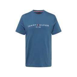 TOMMY HILFIGER Tricou bleumarin / albastru porumbel / roșu / alb