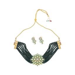 SOHI Set de bijuterii 'Asiya' auriu / verde