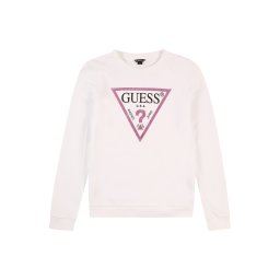 GUESS Bluză de molton roz închis / negru / alb murdar