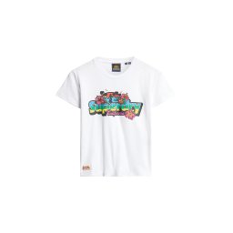 Superdry & Co Tricou 'Cali' galben / verde / roz / alb