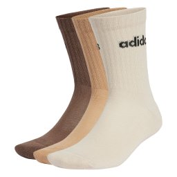 ADIDAS PERFORMANCE Șosete sport 'Linear Crew Cushioned 3 Pairs' crem / ciocolatiu / ombră