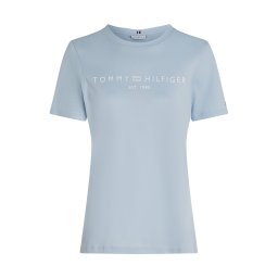 TOMMY HILFIGER Tricou albastru porumbel / alb