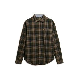 Superdry & Co Cămașă albastru deschis / verde închis / portocaliu