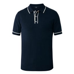 MEXX Tricou bleumarin / alb