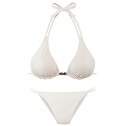 s.Oliver Costum de baie două piese alb lână