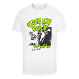 Merchcode Tricou 'Green Day Dookie Sketched Up' verde deschis / negru / alb