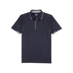 OLYMP Tricou albastru marin / alb