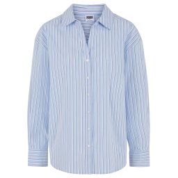 Urban Classics Bluză bleumarin / albastru deschis / alb