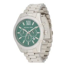 Michael Kors Ceas analogic 'LEXINGTON' verde pin / argintiu