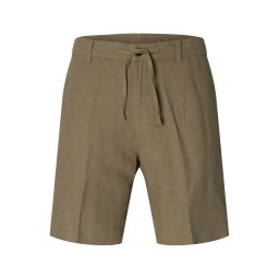 SELECTED Pantaloni cu dungă 'SLHLEROY' oliv