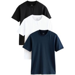 Next Tricou 'Essential' albastru marin / negru / alb