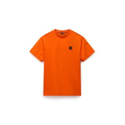 NAPAPIJRI Tricou 'S-Badge' portocaliu închis / negru