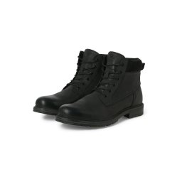 JACK & JONES Bocanci cu șireturi 'JFWCRANFIELD' negru