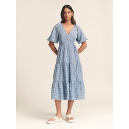St MRLO Rochie 'CHARMED DRESS' albastru / alb natural