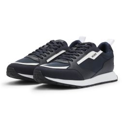 HUGO Sneaker low 'Icelin' albastru închis / alb
