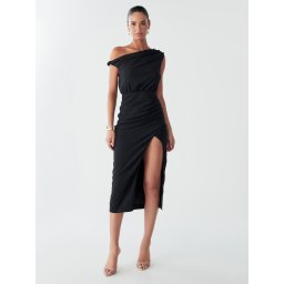 BWLDR Rochie 'ASH MIDI DRESS' negru
