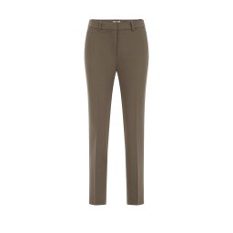 WE Fashion Pantaloni cu dungă maro
