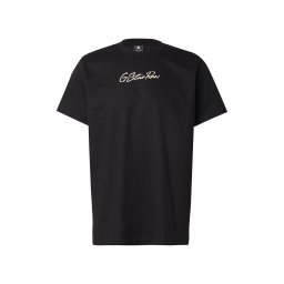 G-STAR Tricou 'Autograph' negru / alb
