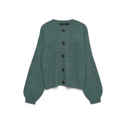 VERO MODA Geacă tricotată 'VMLea' verde închis