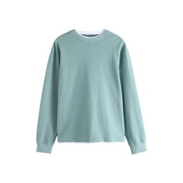 Next Tricou verde petrol / alb
