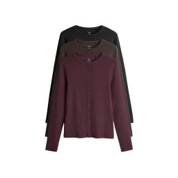 The Set Tricou maro închis / roșu bordeaux / negru