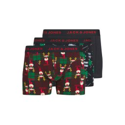 JACK & JONES Boxeri 'JACRudolph' bleumarin / maro ruginiu / roșu / negru